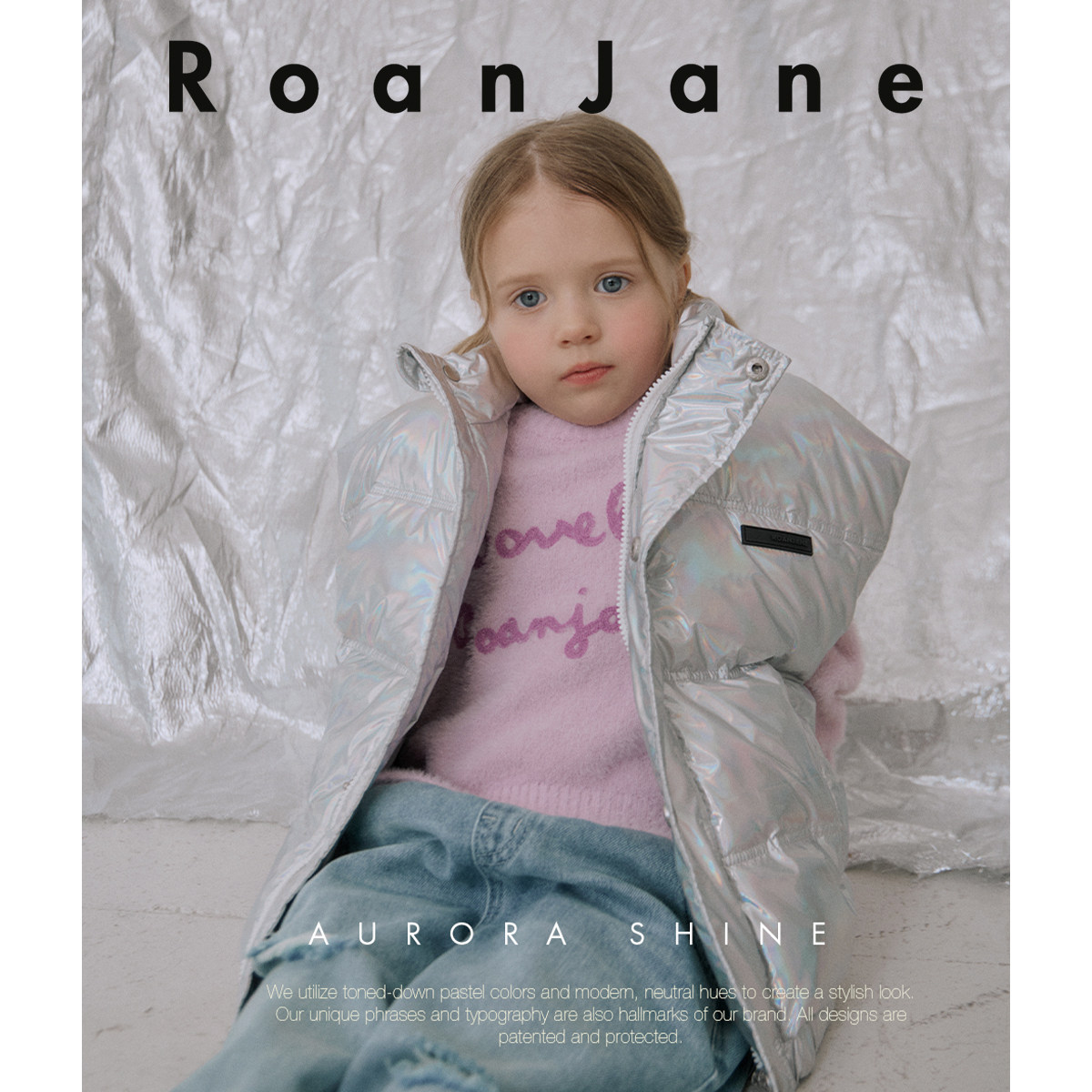 韩国RoanJane童装女童马甲男童羽绒棉背心儿童夹克秋冬保暖连帽