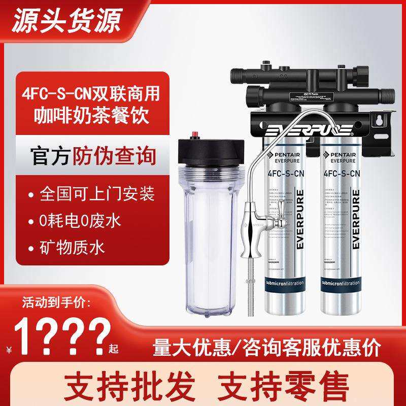 爱惠浦净水器4FC-S双联商用短款 操作台下安装 TWIN咖啡奶茶餐饮