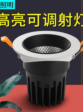 嵌入式led天花射灯5w7w9w12w15w20w30w酒店可控硅调光cob洗墙射灯