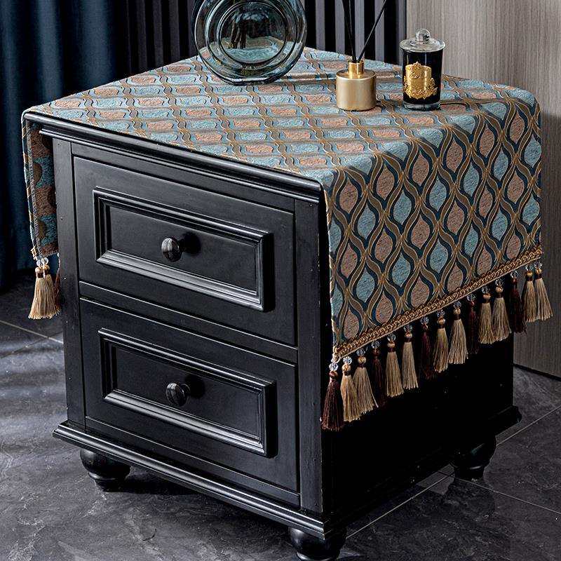 轻奢风床头柜防尘罩套洗衣机冰箱盖布遮尘盖巾高级感家用音箱方巾