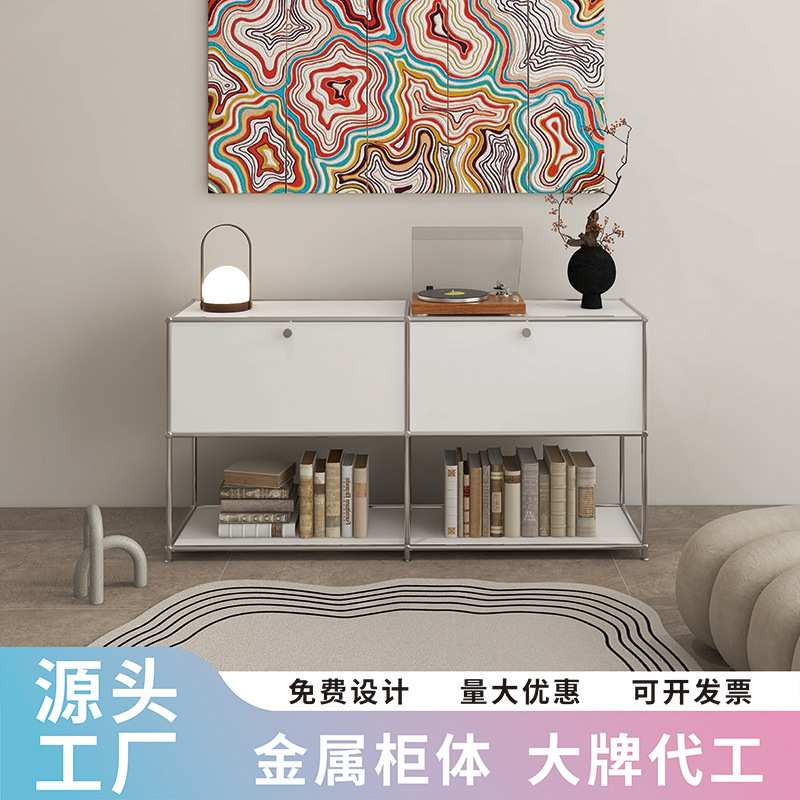 USM柜陈列饰品展示架定制不锈钢拼装组装柜家用商用餐边柜