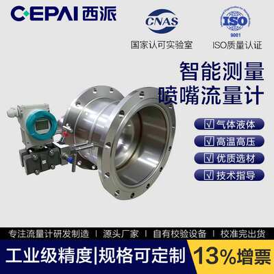 定制CEPAI/西派喷嘴流量计天然气烟道气空气高温尾气差压节流装置