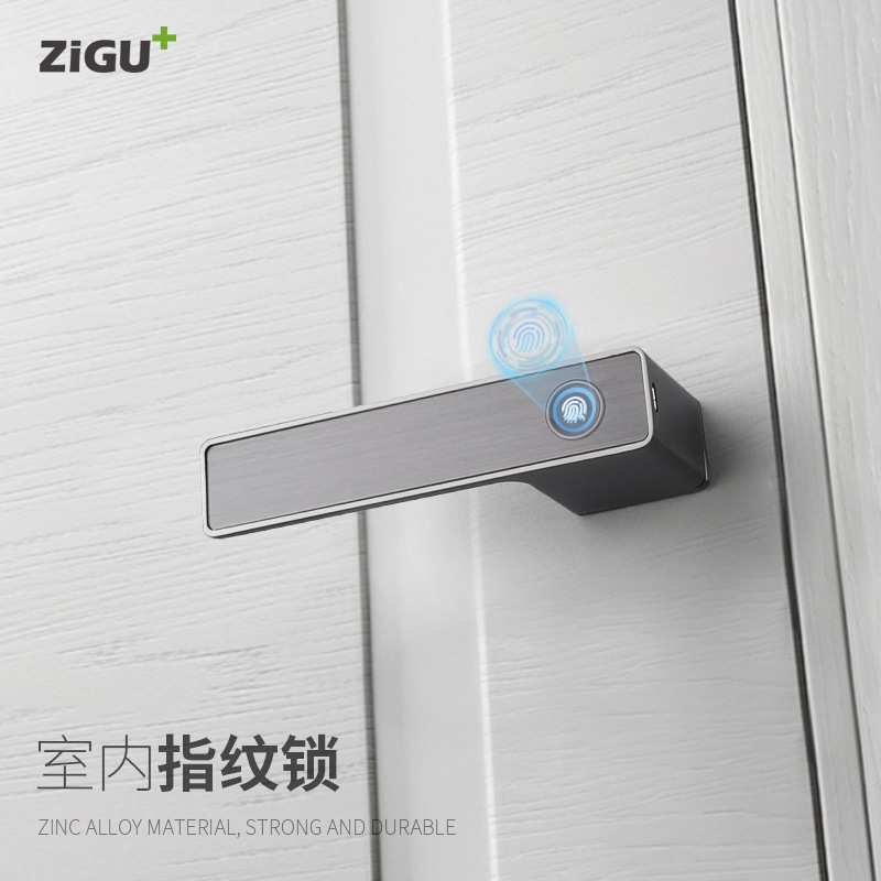 智能指纹门锁家用办公室木门房门室内卧室指纹锁门把手极简门锁