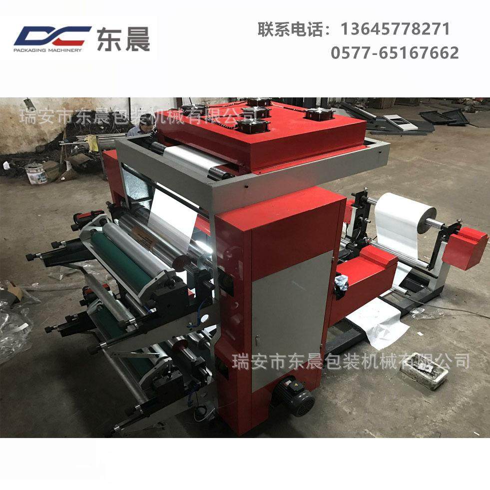 厂家供应塑料袋印刷机 2色600mm柔性凸版印刷机 超市方便袋印刷机