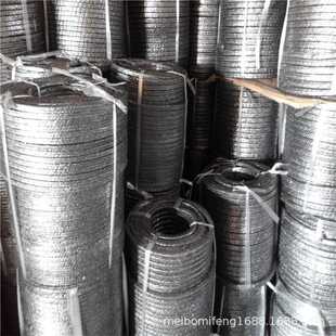 石墨盘根耐磨耐高温耐高压柔性石墨绳圈密封填料金属镍丝阀门盘根