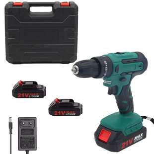 21V 手电钻冲击钻无绳螺丝刀充电式锂电池电钻无线带塑盒厂家发货