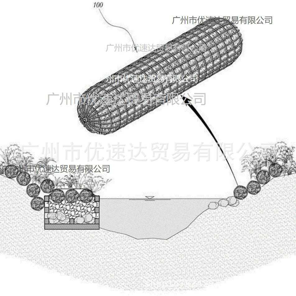 水生态冶理生物浮岛污水处理水生植物卷棒河提植物辊网绳椰棕卷