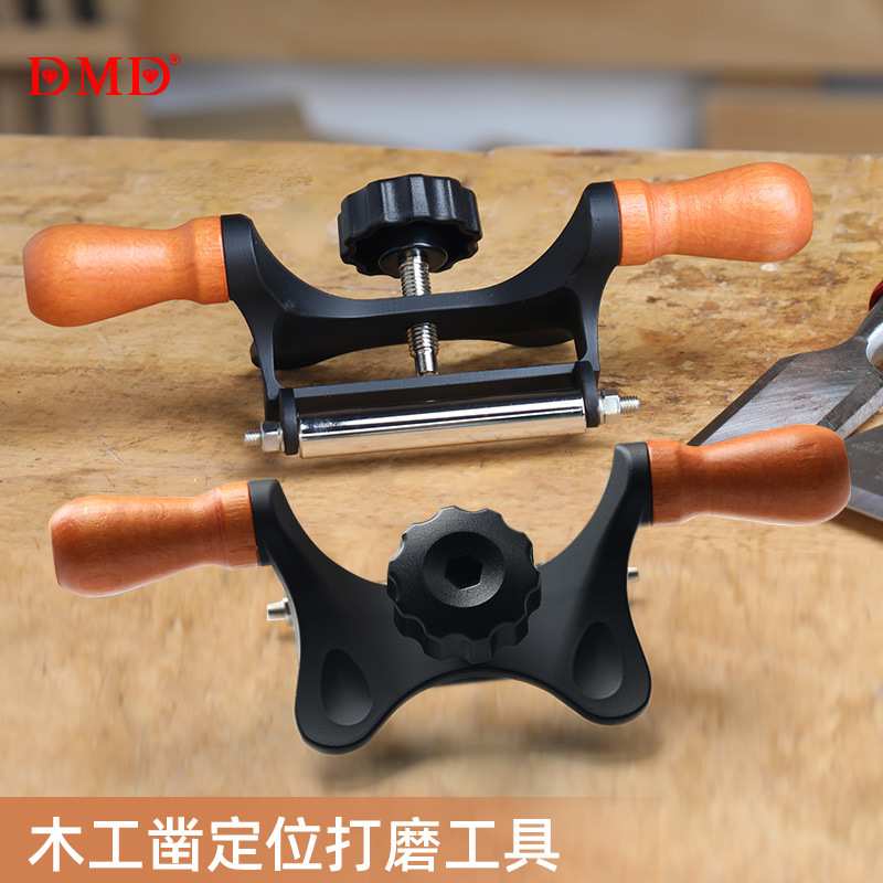 厂家 铝合金木工辅助打磨工具木工凿用定位滚轮磨刀支架