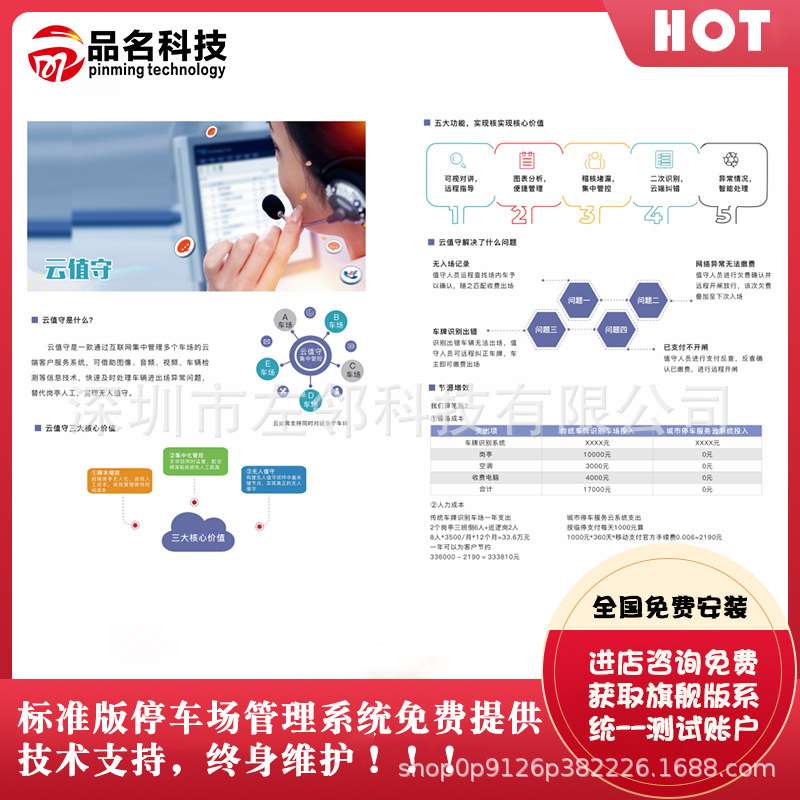 智慧停车场管理车牌识别系统停车管理公有云私有云开发