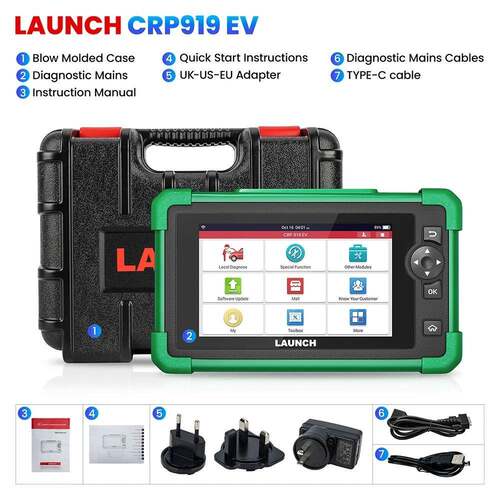 LAUNCH CRP919 EV New Energy Scanner CANFD DOIP 2 Years Free