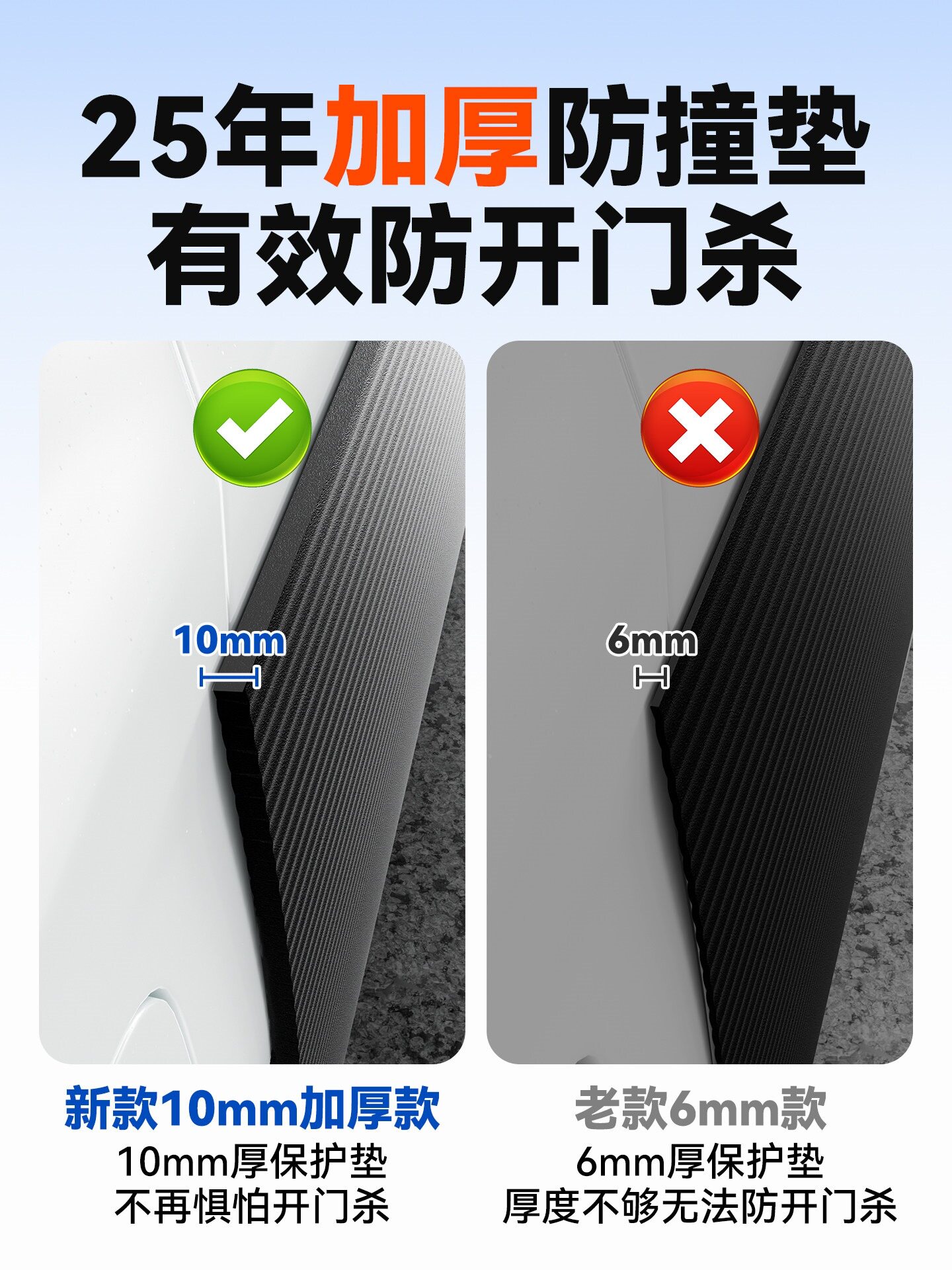 汽车防止开门杀磁力车门防撞贴磁吸防撞垫车载缓冲防撞条反杀