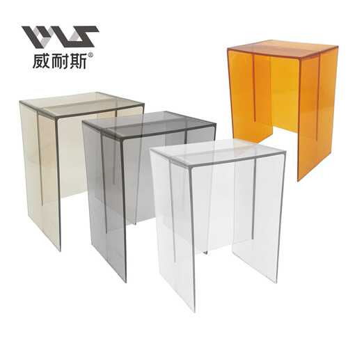 PC透明小方凳浴室凳换鞋凳简约轻奢椅家用吃饭简易凳边几角几