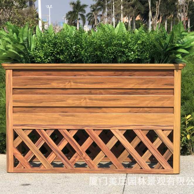 铝合金网格户外花箱道路隔断庭院花园环境美化围栏种植箱防腐绿植
