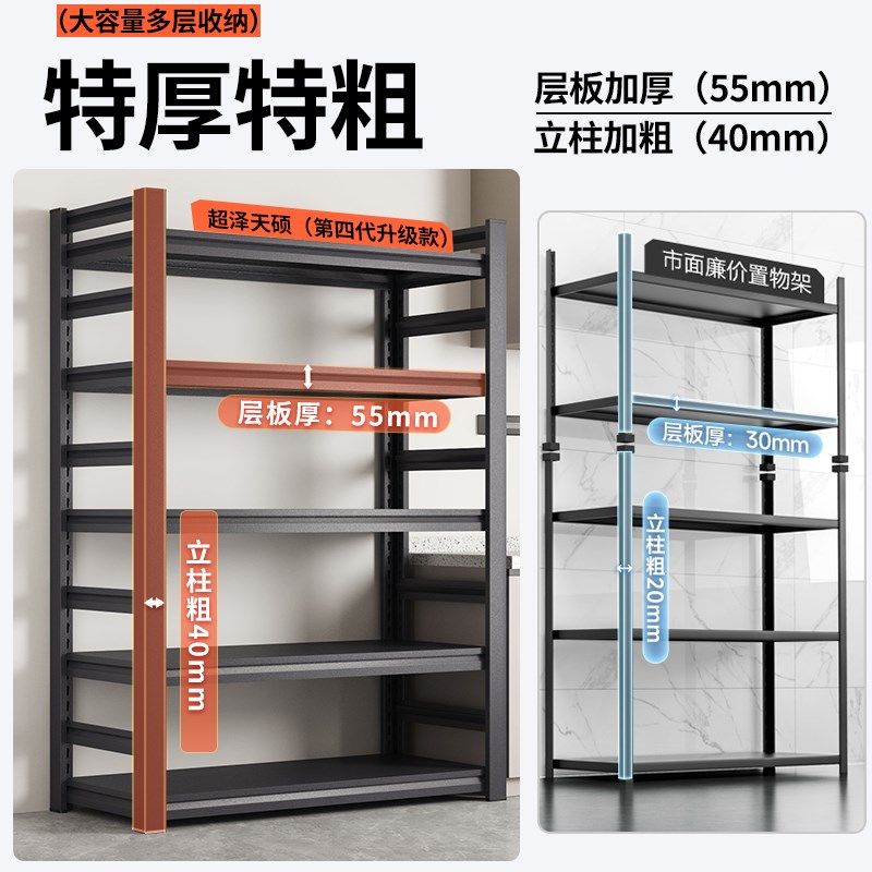 厨房置物架落地多层家用烤箱锅架微波炉收纳层架子多功能置物架货