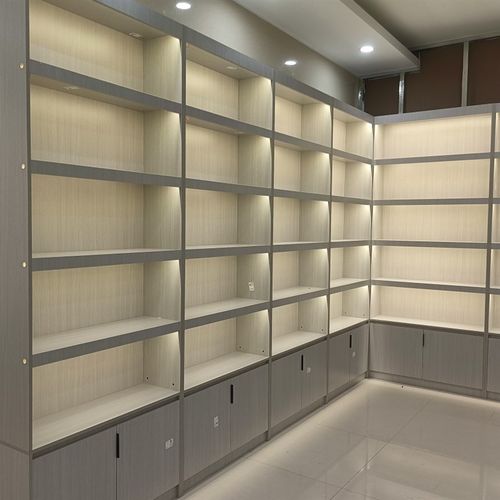 定制便利店烟酒柜组合背柜书柜带柜门吧台玻璃柜靠墙柜手办展示柜