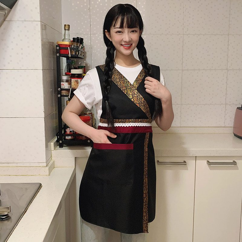 特色复古民族风高档女围裙餐厅餐饮饭店养生馆服务员围腰工作服,家庭/个人清洁工具,围裙,淘宝优惠券,粉丝福利购,淘宝优惠卷
