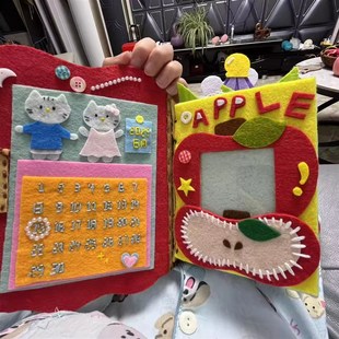 天使小猫生日礼物相册纪念情侣不织布相册手工成品diy照片收纳册