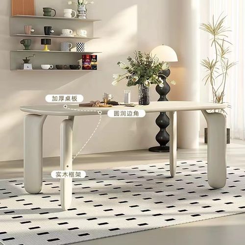 轻奢实木极简长桌设计师办公桌创意餐桌个性书桌洽谈桌艺术感桌子