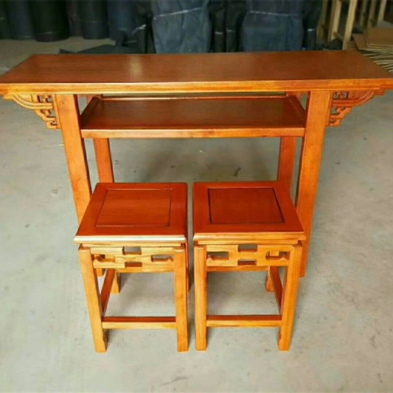 学生课桌实木补习培训班辅导桌国学书法美术桌特价中小学生课桌椅