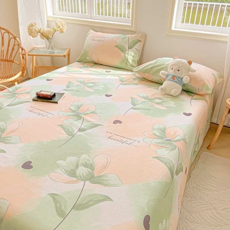 夏季加厚原棉老粗布床单单件纯棉全棉亚麻学生宿舍单人被单三件套