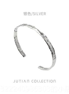正品J开手utian韩式纯银女炼，年轻款，简约冷款纹，金箔，个性化