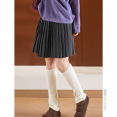 精纺毛呢 立体百褶 10%羊毛 小耳出品加厚 时尚 纯色百褶裙短裙