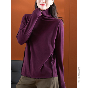 小耳出品【纸片打底T】双面细绒/立体绲边/正肩 甜美木耳边上衣