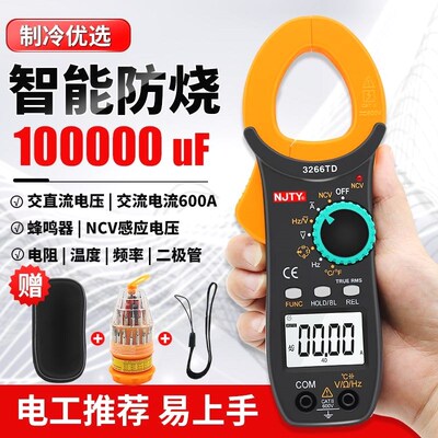 德国进口南京天宇3266TD高精度智能万用表钳形表电工电流钳表温度