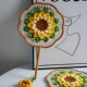 DIY古风向日葵团扇成品毛线编织材料包钩针毕业季 一举夺魁礼物