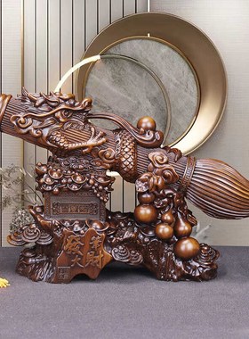 发笔大财招财创意毛笔中式摆件客厅书房老板办公室装饰品开业送礼