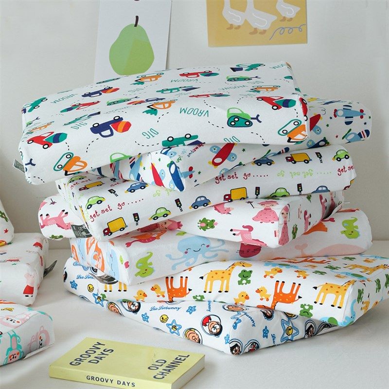 儿童枕头泰国天然乳胶枕记忆枕芯纯棉宝宝枕套幼儿园小学生护颈枕,床上用品,乳胶枕,淘宝优惠券,粉丝福利购,淘宝优惠卷