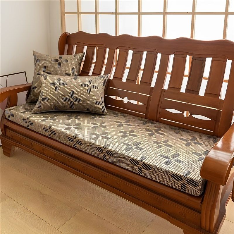 夏天木沙发坐软垫藤席老式实木质海绵垫凉席垫子加厚防滑凉沙发垫,居家布艺,沙发垫,淘宝优惠券,粉丝福利购,淘宝优惠卷