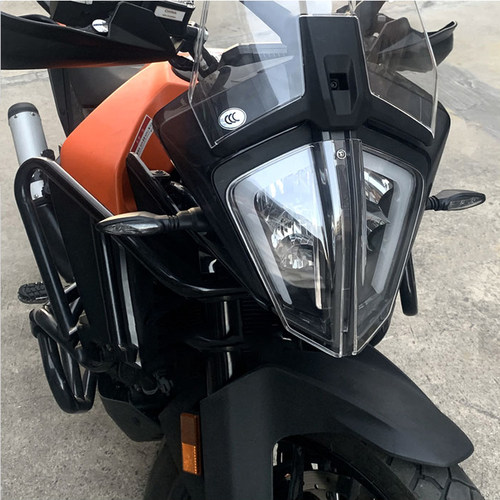 适用KTM390/790/890ADV改装前灯罩大灯保护玻璃 防撞保护罩配件