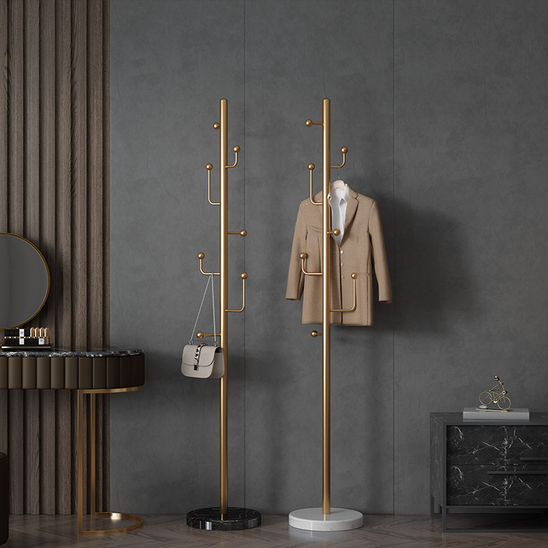 意式轻奢衣架挂衣架落地卧室家用铁艺衣服挂架玄关立式简易衣帽架
