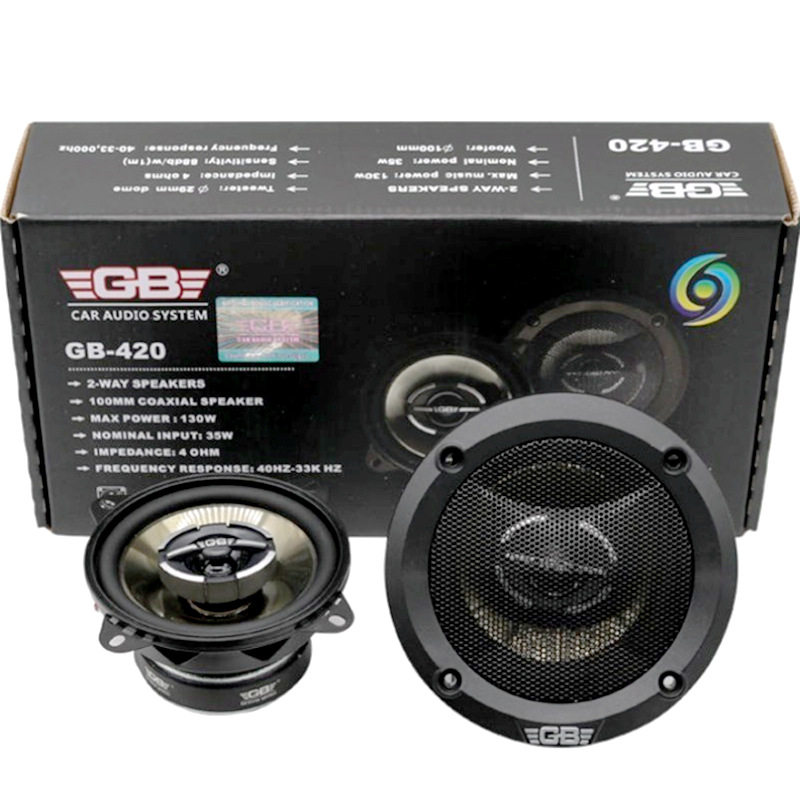 直销GB4寸2路同轴汽车喇叭车载音响中低高音扬声器主机重低音420