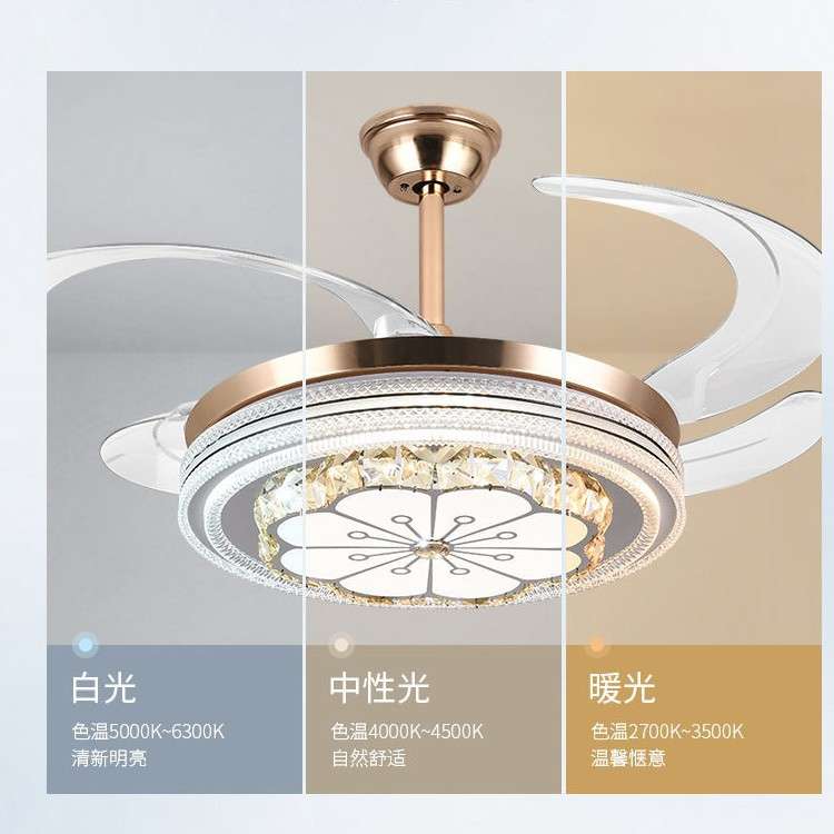 2025梅花吊扇灯隐形风扇灯吸顶风扇灯家用客厅餐厅卧室电扇吊灯