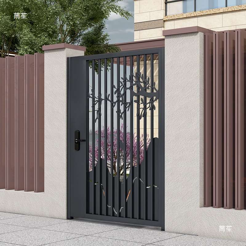 户外铁艺别墅庭院门单双开围墙栅栏门家用农村入户花园院子门图片