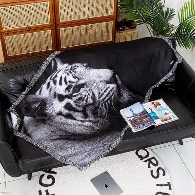 创意虎头沙发盖布四季用靠背坐垫耐脏黑色沙发巾全包防滑布艺罩套,居家布艺,沙发垫,淘宝优惠券,粉丝福利购,淘宝优惠卷