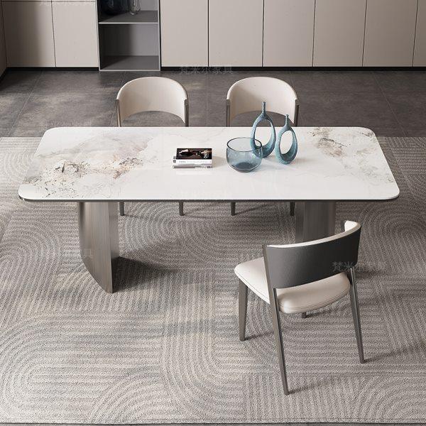 高端复合岩板餐桌轻奢现代简约小户型家用吃饭桌长方形餐桌椅组合,住宅家具,岩板餐桌,淘宝优惠券,粉丝福利购,淘宝优惠卷