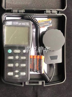 台湾电流表泰仕TES1339照度计光度计TES1339PTES1339R照度记录仪