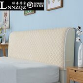 简约现代床头套罩布艺全包弧形床头靠背罩欧式 床头床头防尘保护套