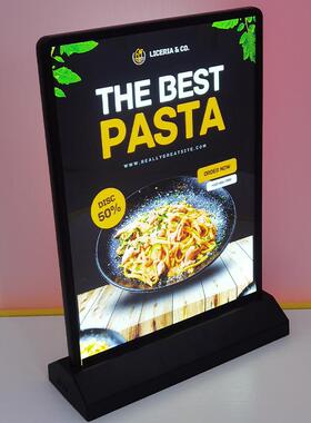 黑色桌面灯箱light box点餐灯箱 有认证可出口的广告发光桌面灯箱