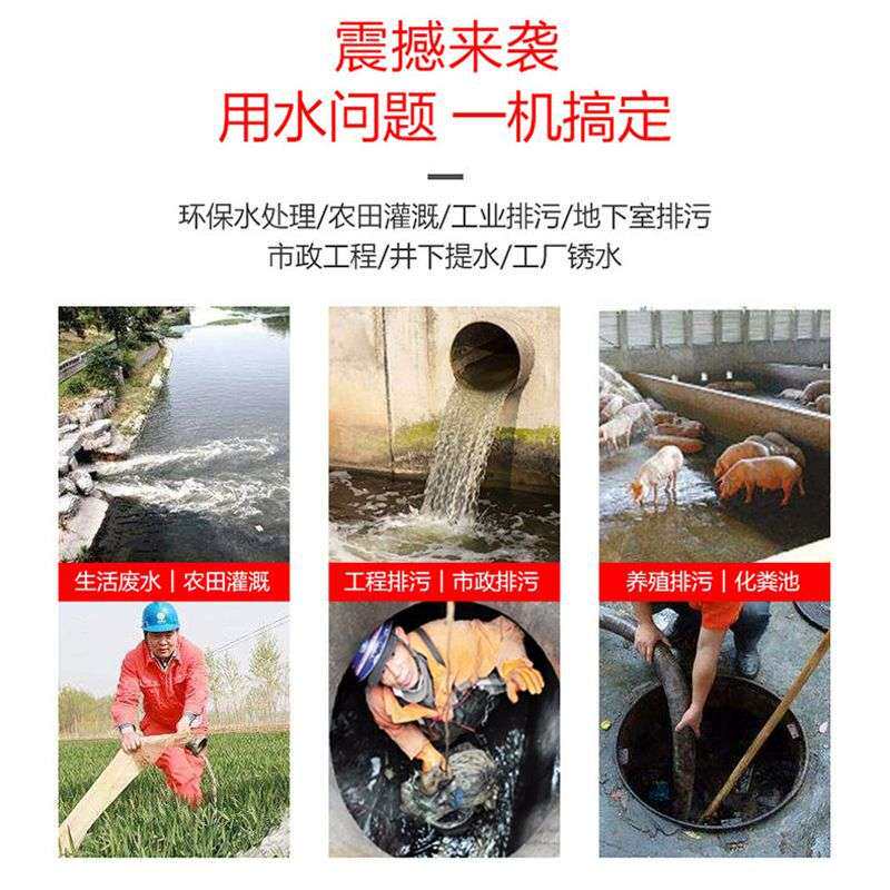 切割式污水泵220v家用小型化粪池全自动抽泥浆排污泵380v抽粪池塘