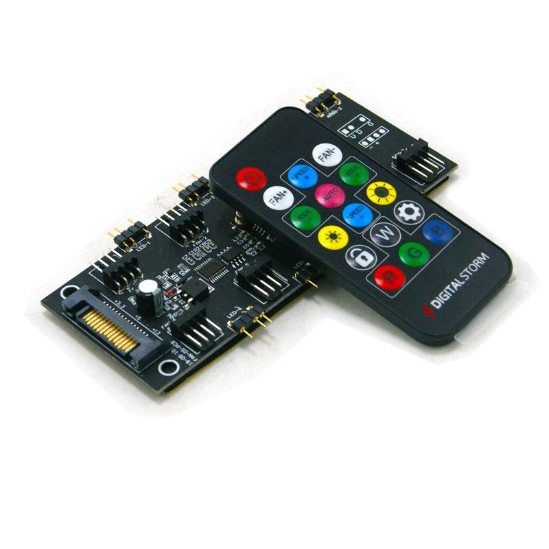 台式电脑机箱风扇 4PIN ARGB 5V三针 7位 二合一集线控制器带遥控