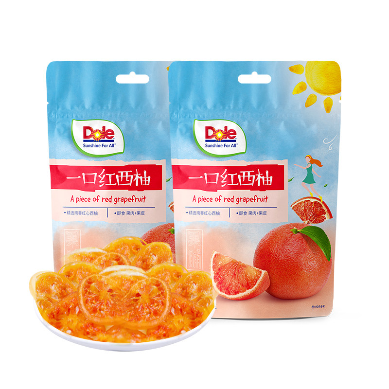 Dole都乐新鲜西柚干袋装开袋即食西柚子片35g休闲切片果脯水果干