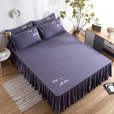 纯棉床裙式床罩单件全棉床套床笠床单1.5m1.8m床垫防滑保护套夏季,床上用品,床裙,淘宝优惠券,粉丝福利购,淘宝优惠卷