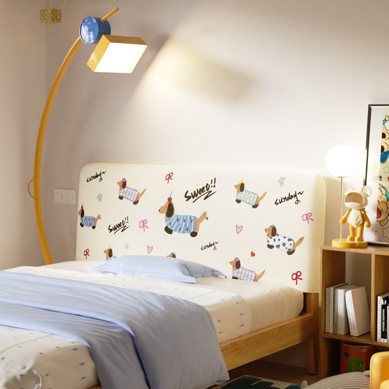 奶油风全包床头套罩2024新款万能通用改造神器靠背盖布木头保护罩,居家布艺,床头罩,淘宝优惠券,粉丝福利购,淘宝优惠卷