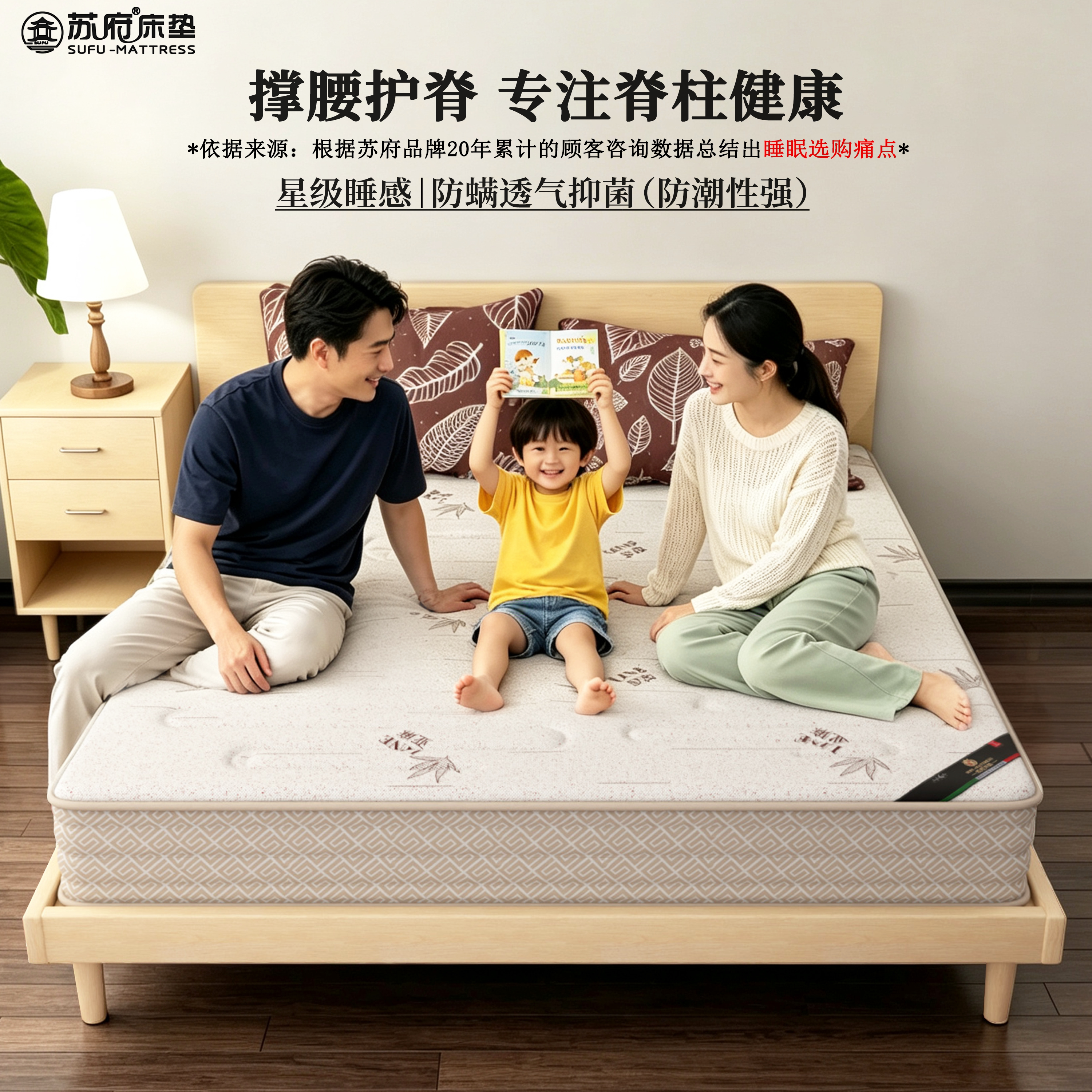 苏府星野独立弹簧床垫厚双面可睡图片