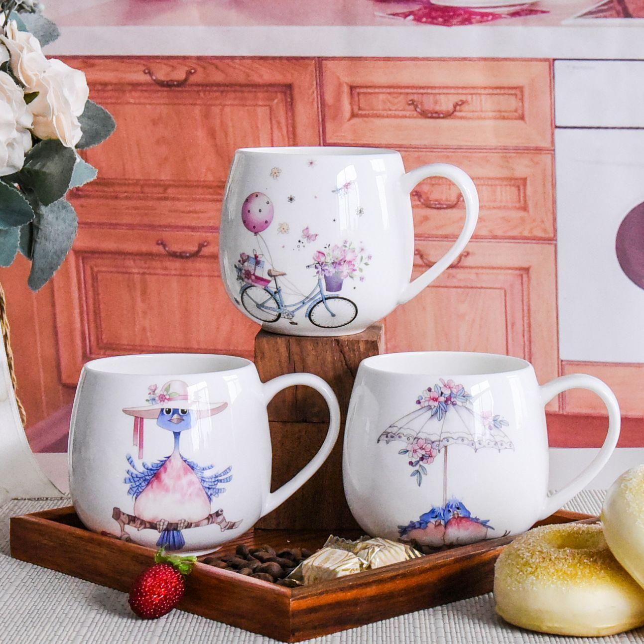 创新可爱创意大肚陶瓷水杯办公室下午茶奶茶杯骨瓷马克杯