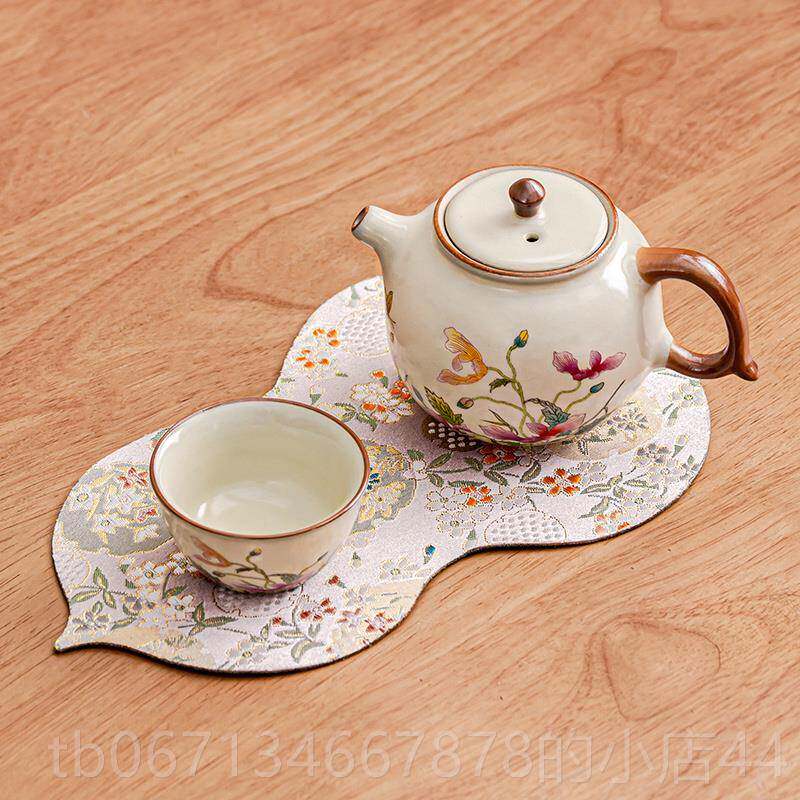 高档黄汝窑虞美人一一杯茶具家用店士个人精致酒泡茶女壶杯小壶套